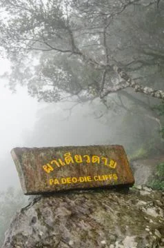 Pha Deaw Dai Cliffs of The Khao Yai National Park in Thailand Stock Photos