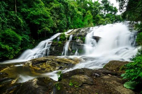 Pha dok xu waterfall at doi inthanon national park in chiang mai thailand Stock-Fotos