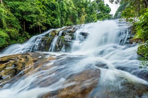 Pha Dok Xu waterfall at Doi Inthanon National park in Chiang Mai Thailand Fotos Stock