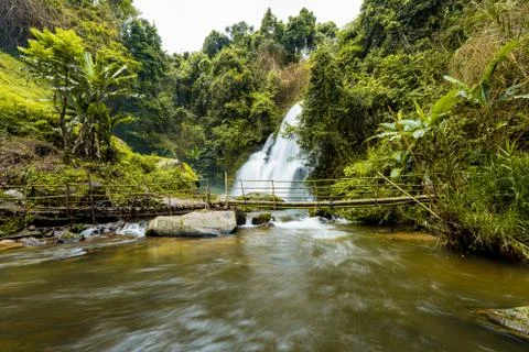 Pha Dok Xu waterfall at Doi Inthanon National park in Chiang Mai Thailand Stock Photos