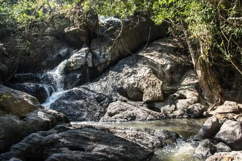 Pha Kluai Mai Waterfall Stock Photos
