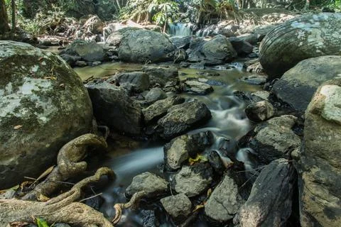Pha Kluai Mai Waterfall Stock Photos