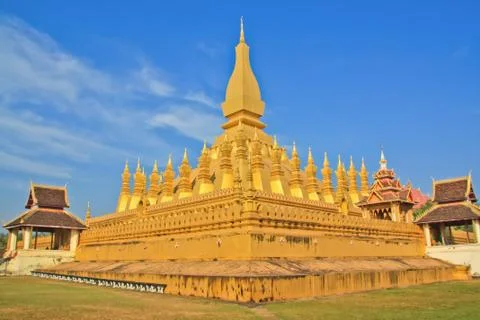 Pha That Luang pagoda Stock Photos