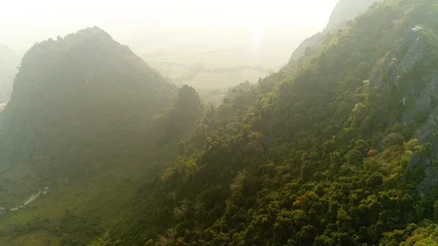 Pha Ngern View Point in Vang vieng Stock Footage 86902992