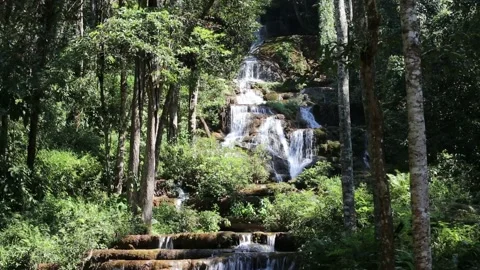 Phacharoen Waterfall   Stock Footage 154339829