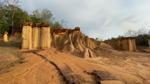 Phae Mueang Phi Forest Park Grand Canyon Stockbeeldmateriaal 173570465