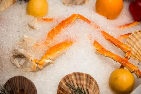 The phalanges of a large red crab. Stock Photos
