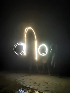 Phallus is made of light Stock Photos