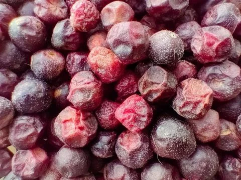 Phalsa berries macro view highlighting ripe fruit surface details Stock Photos