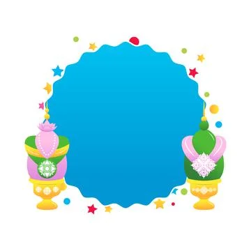 Phan Phum Thong vector cartoon frame Stock Illustration