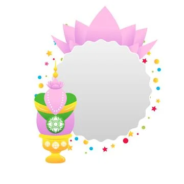 Phan Phum Thong vector cartoon frame Stock Illustration