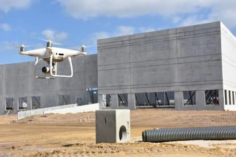 Phantom 4 Pro filming Foto stock
