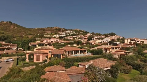Phantom 4 Sardinia holiday complex Video stock 103588928