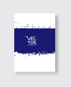 Phantom Blue ink brush stroke on white background. Minimalistic style. Ilustración de archivo