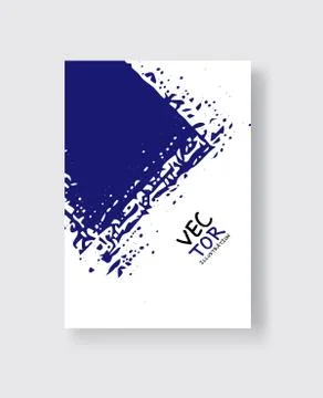 Phantom Blue ink brush stroke on white background. Minimalistic style. Stock Illustration