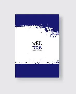 Phantom Blue ink brush stroke on white background. Minimalistic style. Stock Illustration