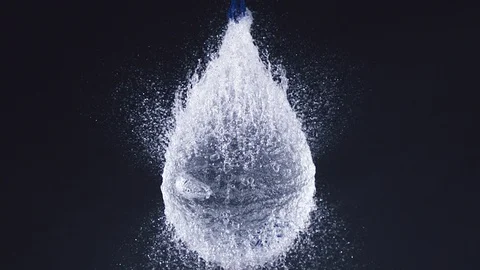Phantom Camera Water Balloon Explosion on black background  slow motion Stock-Footage 121097907