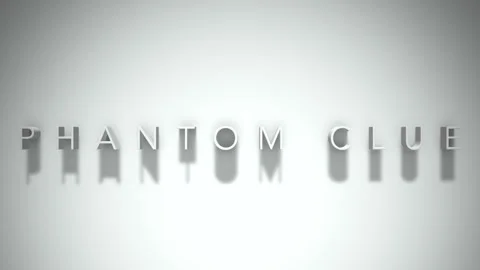 Phantom clue 3D title animation white text on a white background Stock Footage 298374855
