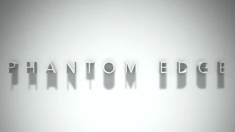 Phantom edge 3D title animation white text on a white background Stock Footage 299425830