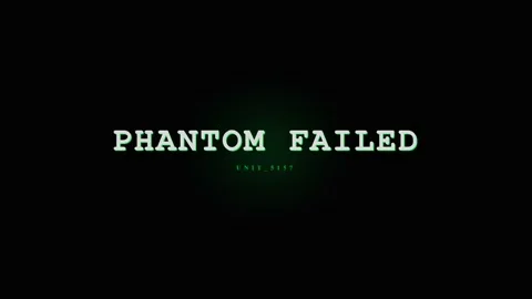 Phantom Failed Text Glitch Effect on Black Background - Digital Error Concept Stock Footage 331568370