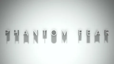 Phantom fear 3D title animation white text on a white background 스톡 동영상 298374874
