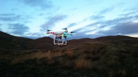 Phantom flying over the ground Stock Footage 84271766