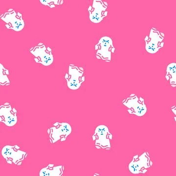 Phantom ghost vector seamless pattern Stock Illustration