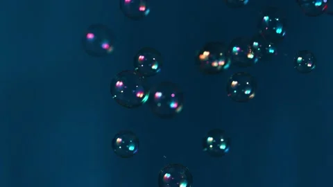 Phantom high speed shooting soap bubbles fly Stock Footage 164322394