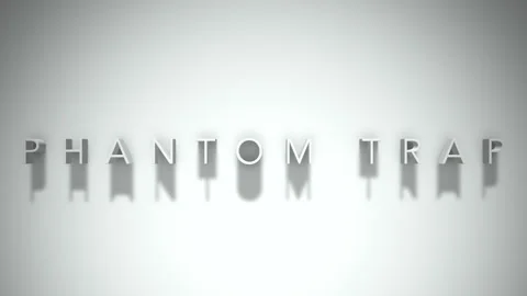 Phantom trap 3D title animation white text on a white background Stock Footage 299425838