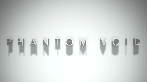Phantom void 3D title animation white text on a white background Stock-Footage 298900161