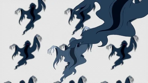 Phantoms Fly - Seamless Animation Loop Stock Footage 284863102