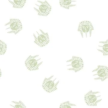 Pharaoh egypt glyph seamless pattern Illustrazione stock