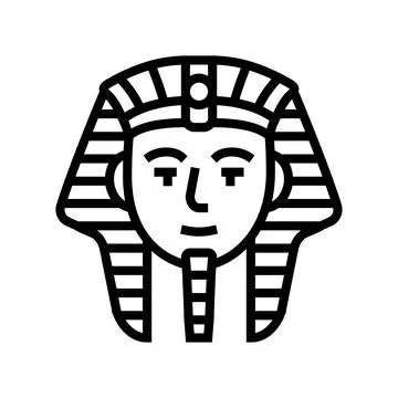 Pharaoh egypt line icon vector illustration Illustrazione stock