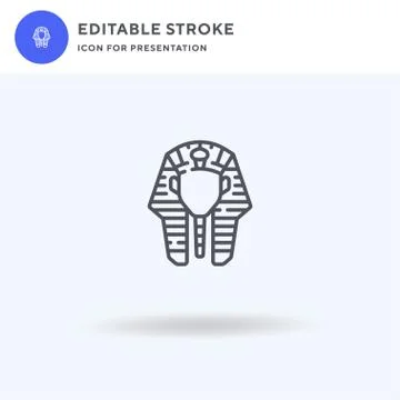 Pharaoh icon vector, filled flat sign, solid pictogram isolated on white, log 스톡 일러스트