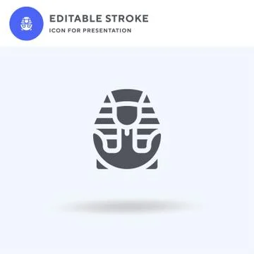 Pharaoh icon vector, filled flat sign, solid pictogram isolated on white, logo 스톡 일러스트