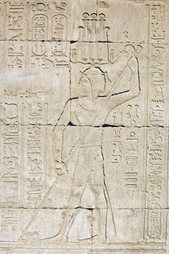 Pharaoh killing snake Stock Photos