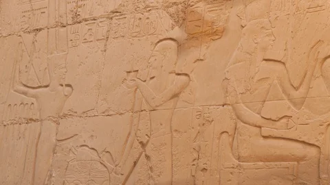 Pharaoh With a Large Crown Stock Footage 129230948