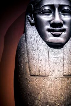 Pharaoh Sarcpohagus from front Stock Photos