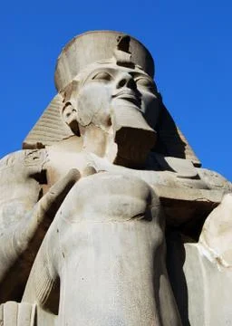 Pharaoh statue inside the temple of Luxor, Egypt Stock Photos