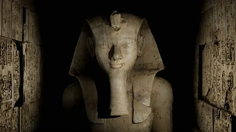 Pharaohs of ancient Egypt in temple of Luxor Vídeo Stock 155679041