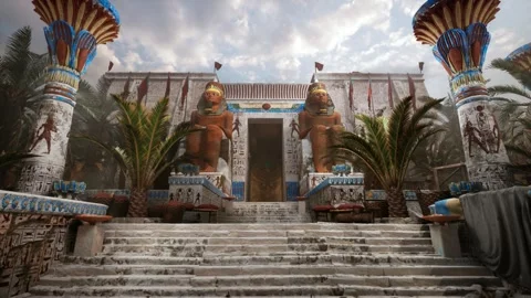 Pharaohs ancient temple in the Egypt Vídeo Stock 300599049