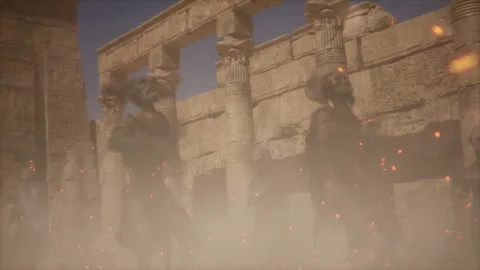 Pharaonic Mummies Perform Enchanted Dance Stock Footage 293425012