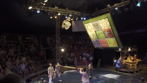 Phare circus siem reap acrobatic slow motion Stock Footage 228706307