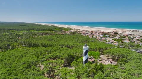 Phare de Contis Lighthouse, Saint Julien en Born, Saint-Julien-en-Born, France Vidéo 312295102