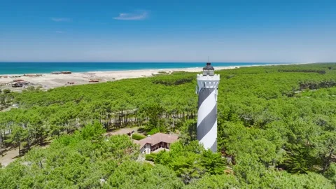 Phare de Contis Lighthouse, Saint Julien en Born, Saint-Julien-en-Born, France Vidéo 312295109