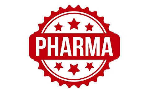 Pharma Rubber Stamp Seal Vector Stock Illustration