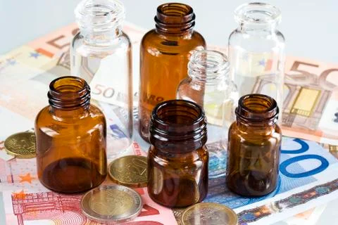 Pharmaceutical cost Stock Photos