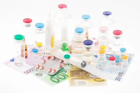 Pharmaceutical cost Stock Photos