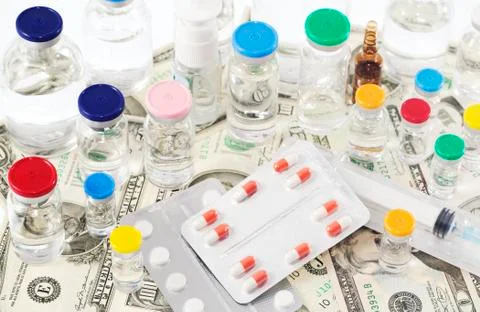 Pharmaceutical cost Stock Photos