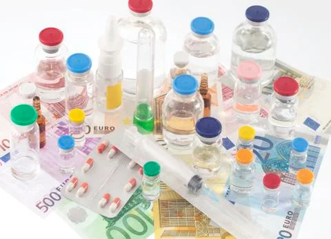 Pharmaceutical cost Stock Photos
